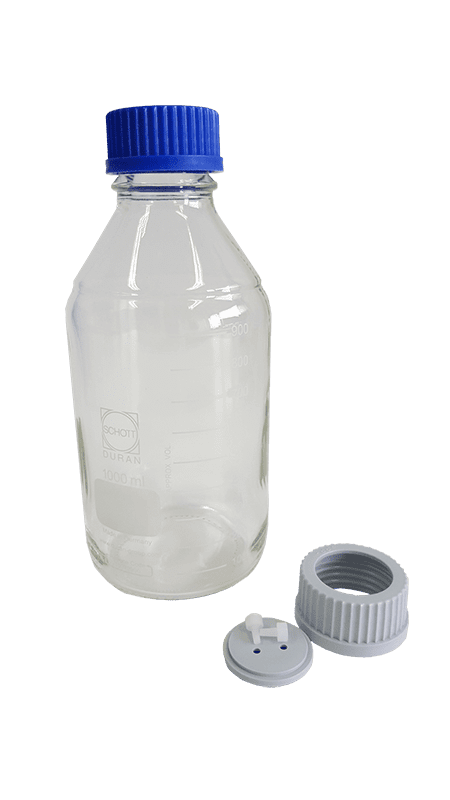 Obrázek Set of 5 1-L Glass Bottles. For LC-20 or LC-30 systems, with 3-hole-cap
